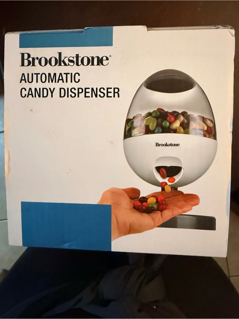 Brookstone Automatic Candy Dispenser in White with Multicolor Candy